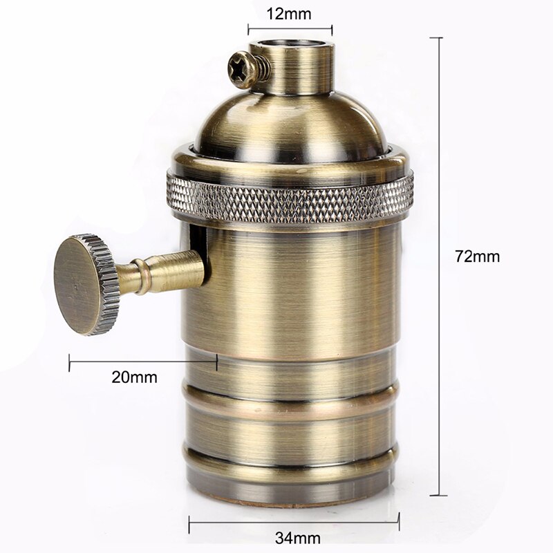 Copper Lamp Socket E27 vintage style edison light socket lamp holder