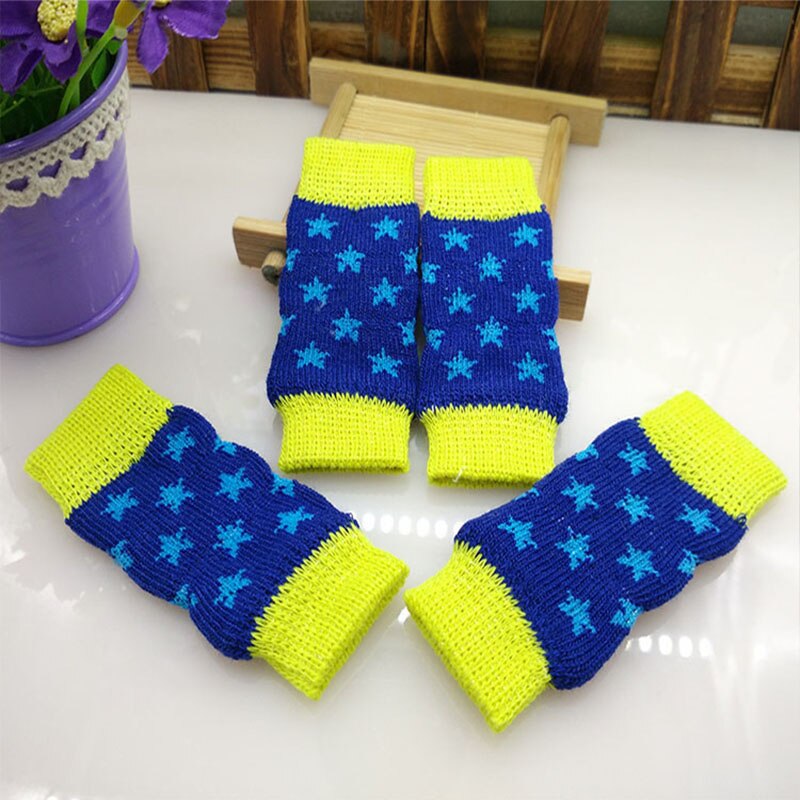 Calcetines de punto antideslizantes para perros, calcetín Protector de piernas cálido para invierno, para York, perros, gatos, Chihuahua, productos para tejer