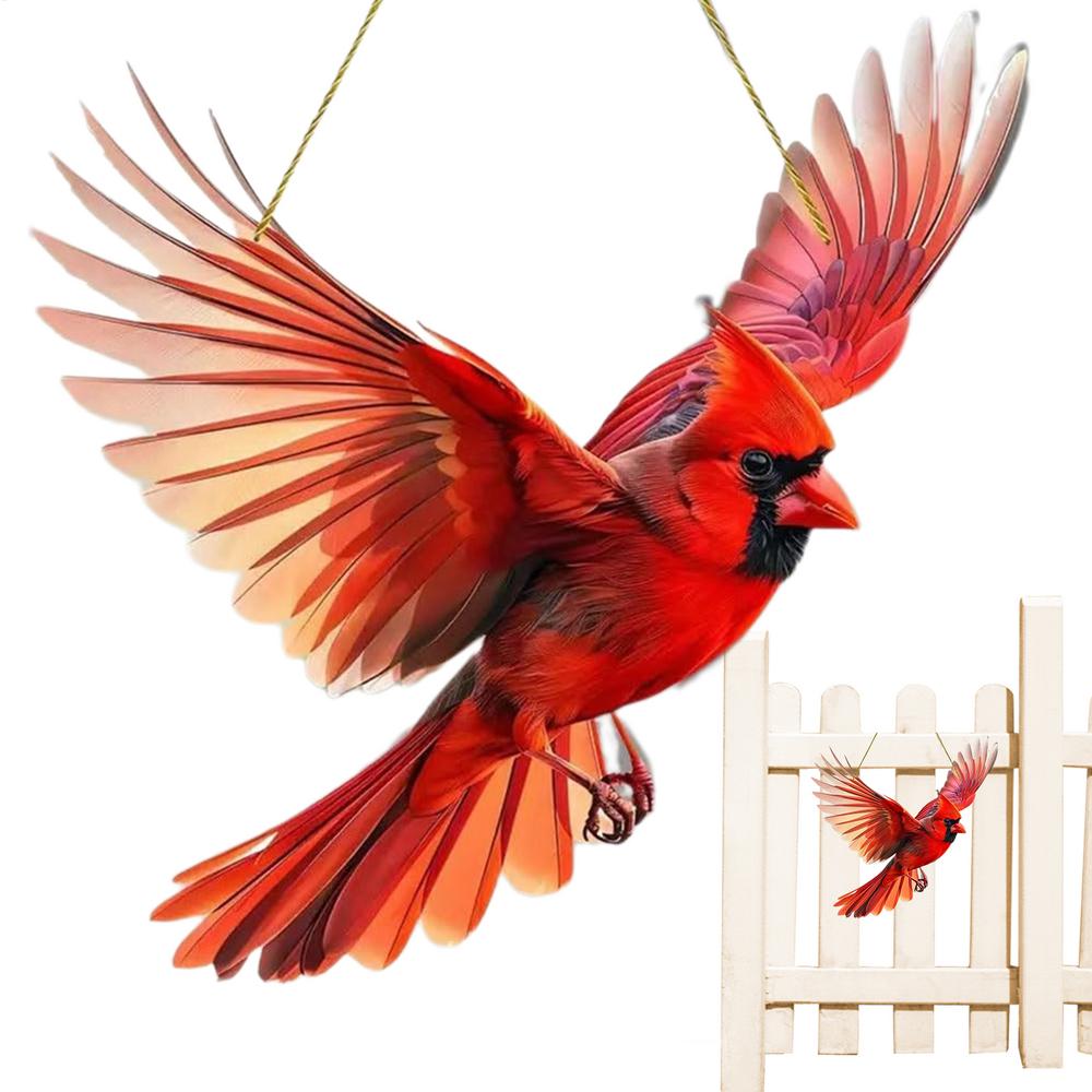 Acryl Vogelornament 2D Kolibrie Vogelhanger Binnen Buiten Gebruik Zonlicht Vangen Platte Kunst Vogelornament Voor Balkon Leven: Black