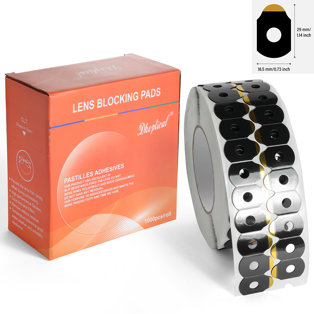 1000 stück hochklebende, rutschfeste, hydrophobe pc-linsenblockierpads zum schutz optischer linsen, linsenschleifzubehör