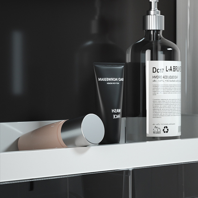 Estante montado en la pared para baño, organizador de cosméticos multifuncional para almacenamiento de artículos de tocador, botellas de condimentos de cocina