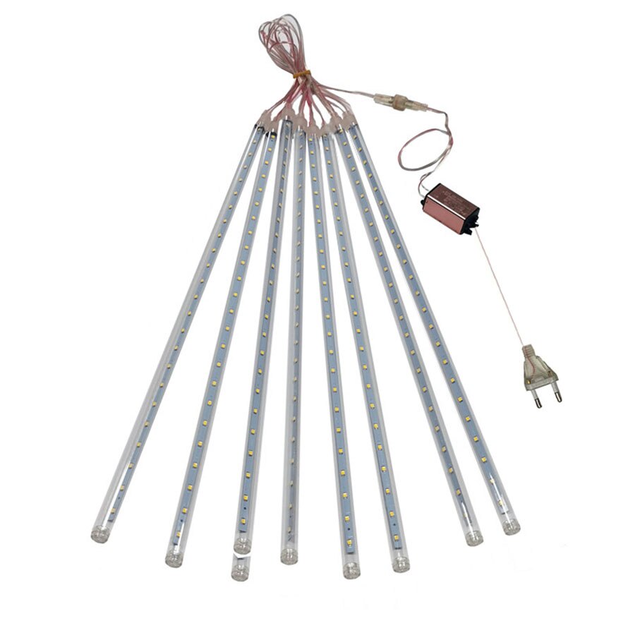 Blue Falling Rain Lights Meteor Shower Rain LED Lights 50/30CM 8 Tubes Christmas Tree Icicle String Lights For Wedding Party
