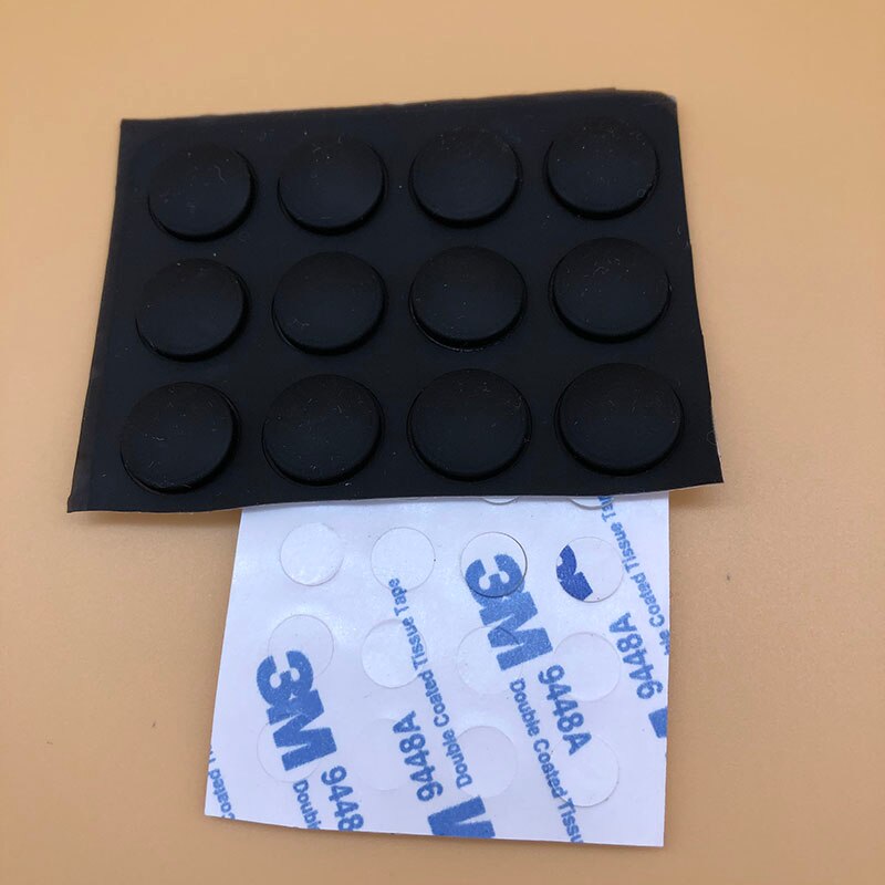 Tampons En Caoutchouc Autocollants Noirs - 10 Mm Diam. X 1 Mm - Anti-rayures - Lot De Protection