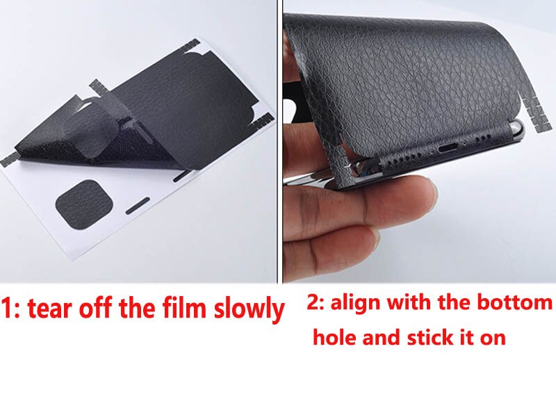 Adesivo modello pelle pelle per iPhone 8 11 12 Plus pellicola posteriore decalcomania per iPhone 11 Pro Max adesivo pelle adesiva