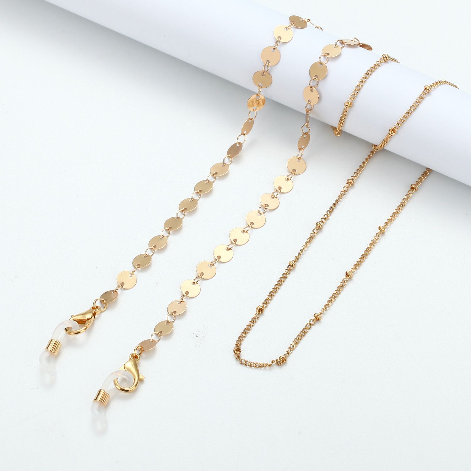 Gold Metal Glasses Chain Bohemian Hanging Sunglasses Chain Rose Flower Pearls Eyeglass Cord Holder Eyewear Rope Jewelry: 04