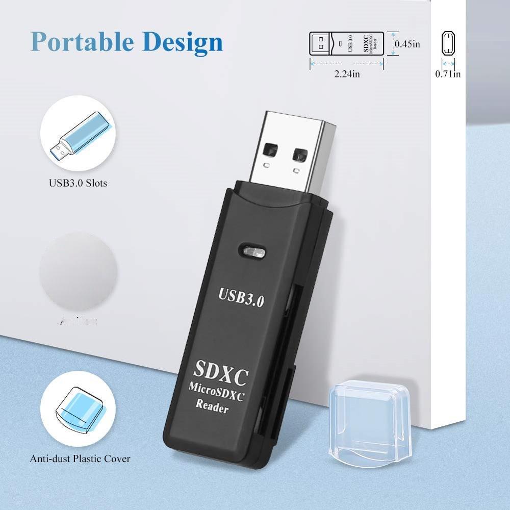 Onvian-lector de tarjetas USB 3,0 SD TF/Micro SD Flash Adaptador de Tarjeta de Memoria concentrador de ranura Dual de 5Gbps, lector de tarjetas OTG de alta velocidad