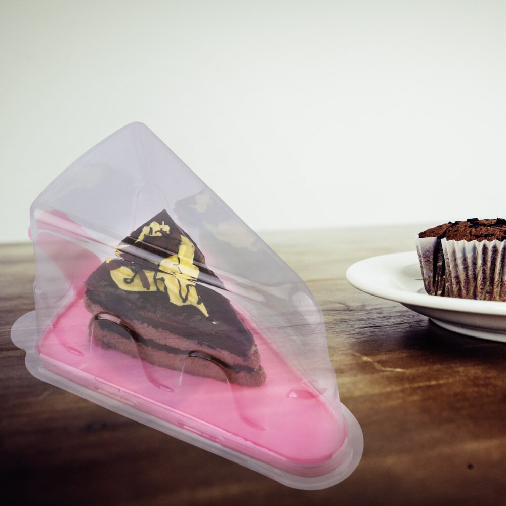 20pcs Small Triangle Cheesecake Box Slice Cake Container Triangle Pie Holder