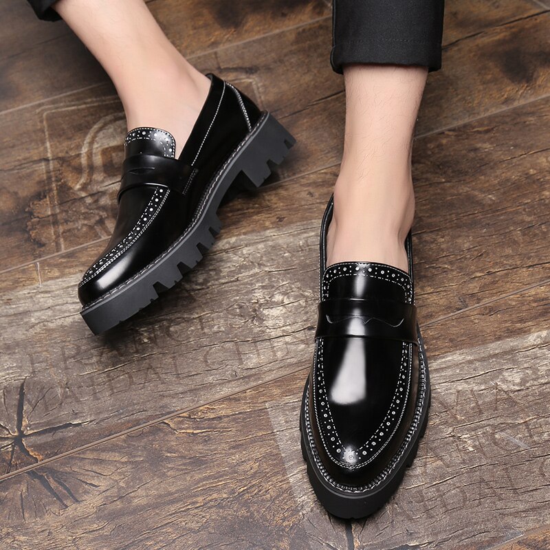 men casual Shoes Brand Leather Casual club party Shoes Men outdoor Loafers Moccasins Italian Shoes for Men Flats