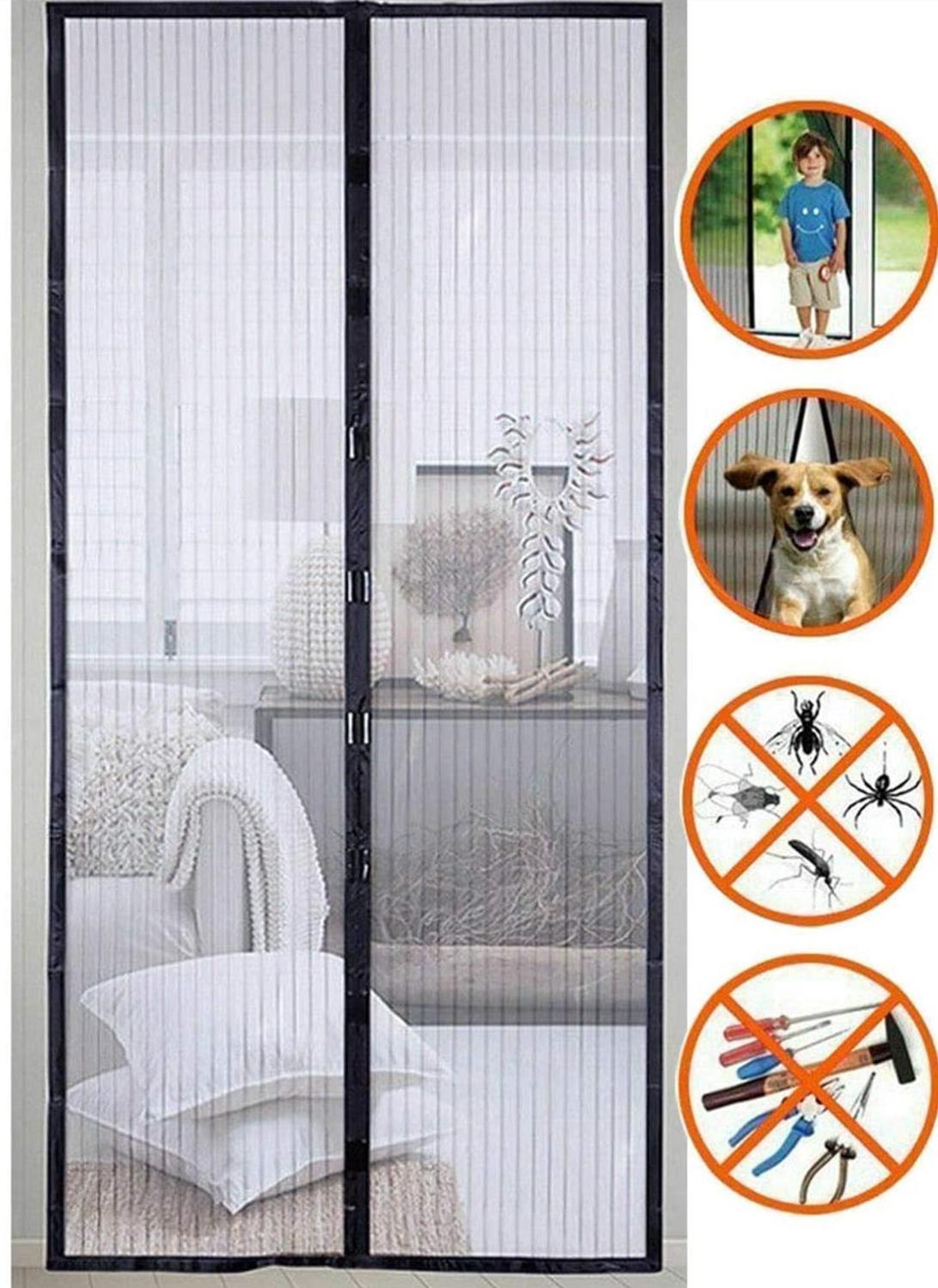 Curtains On the Door Summer Mosquito Net Door Anti Fly Insect Mosquito Door Screen Waterpoof Automatic Door Curtain