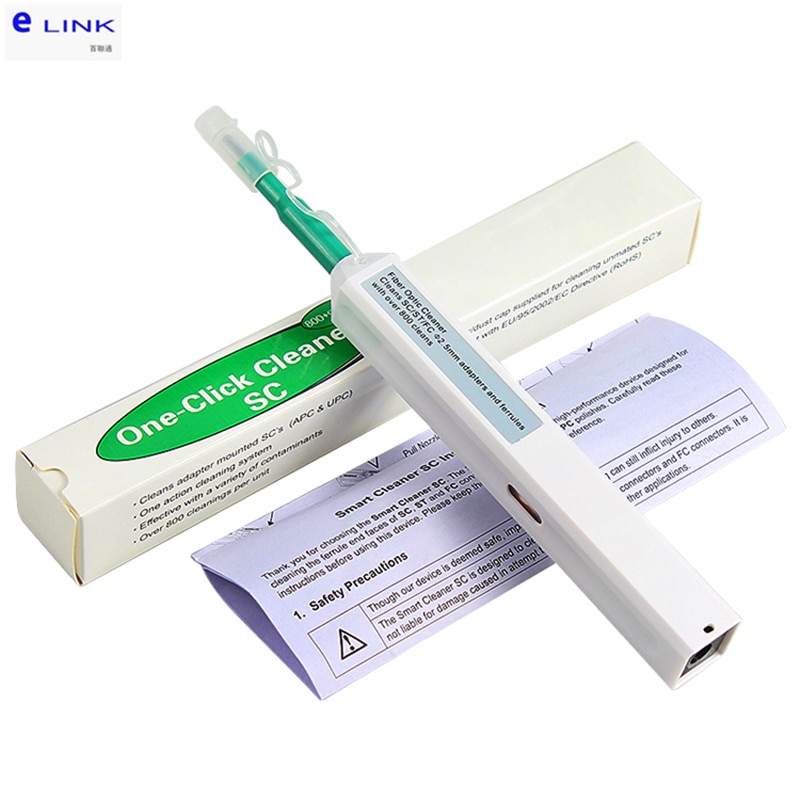 Fiber Cleaner 2.5mm One Click Cleaning Pen for fibre optic connector SC FC ST Universal Connector ftth tools ELINK