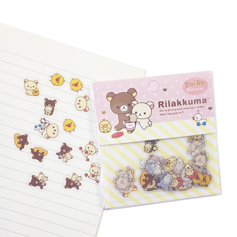 80 Pcs/lot Kawaii Cute Bear Cat Rabbit Sticker DIY Scrapbooking Diary Decorations Sticky Notes Memo Pad Deco Phone Stickers
