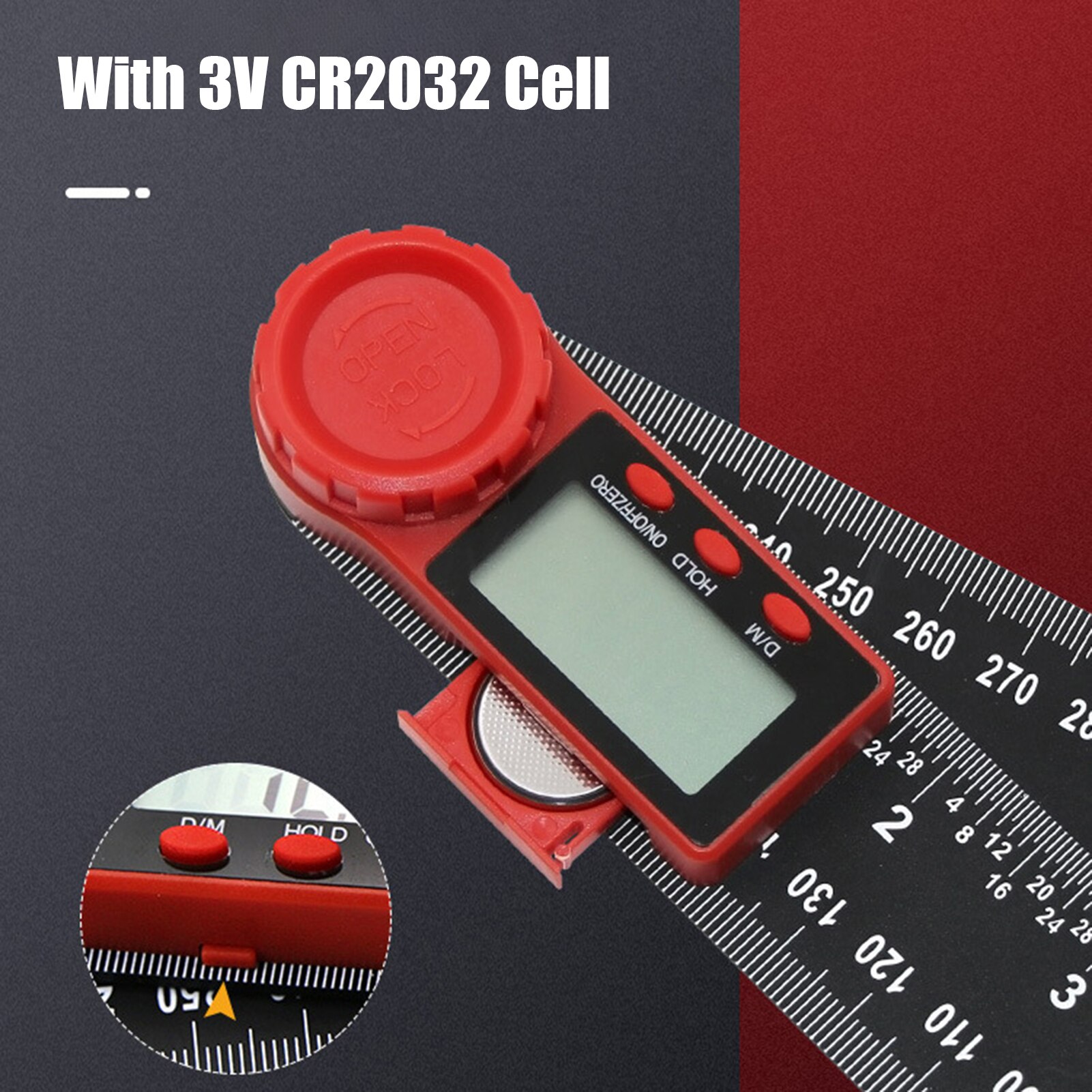 8 inches Digital Angle Finder Protractor 360 Degree Measurement Protractor Ruler with LCD Display