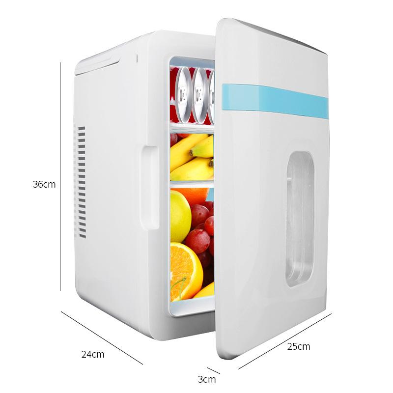 10L Mini Car Fridge Handheld 12V 60W Single Door Refrigerator Household Car Dual-Use Thermoelectric Mini Fridge Cooler Warmer
