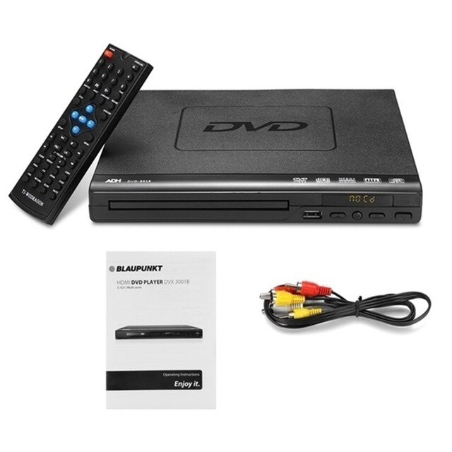 1080P DVD Player Multiple Playback Multi-angle Viewing Player USB Port AV Input Multiple Ports TV Player with Remote Controller: Default Title