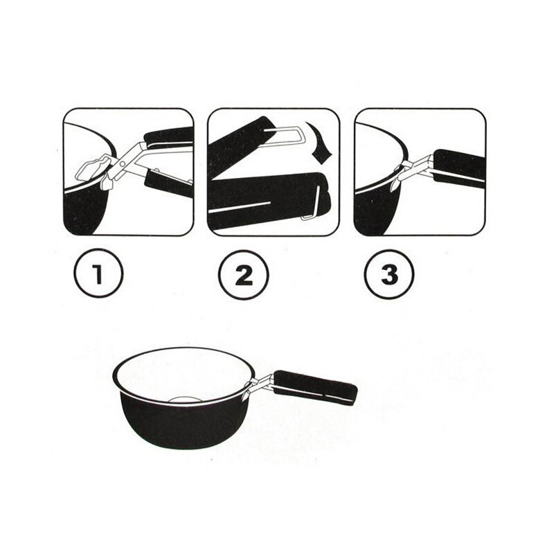 Home Camping Anti Anti-escaldado olla Bol Pan Gripper utensilios de cocina Picnic brazo titular de la manija Clip 8A1034