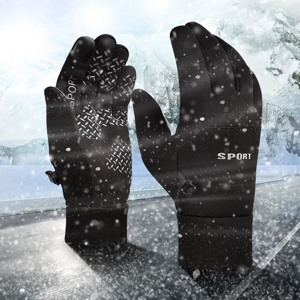 Winter Mannen Handschoenen Anti Slip Winddicht Waterdichte Snowboard Handschoenen Touch Screen Warm Ademend Mannelijke Motorrijden Handschoenen