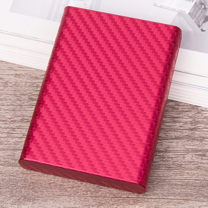 Card Holder Super Light Carbon Fiber Name ID Credit Card Holder Business Card Case Organizer For Men: Style A-Red