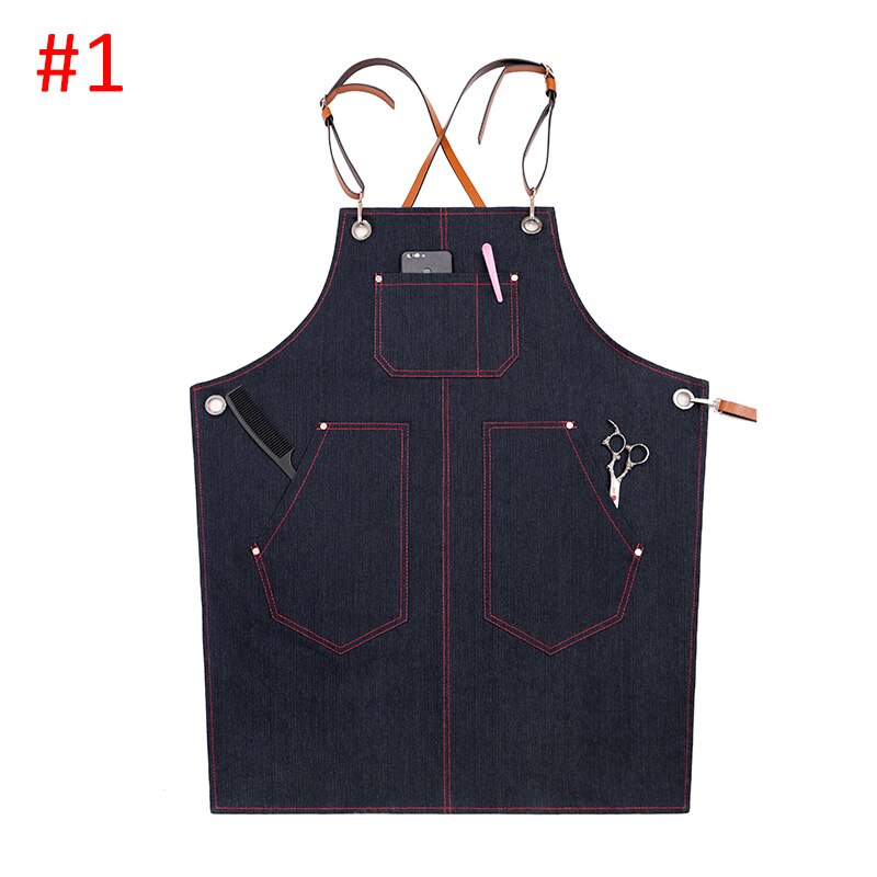 Uniforme de Chef Unisex, ropa de cocinero sin mangas, transpirable, para cocina, delantales para tienda,: style1
