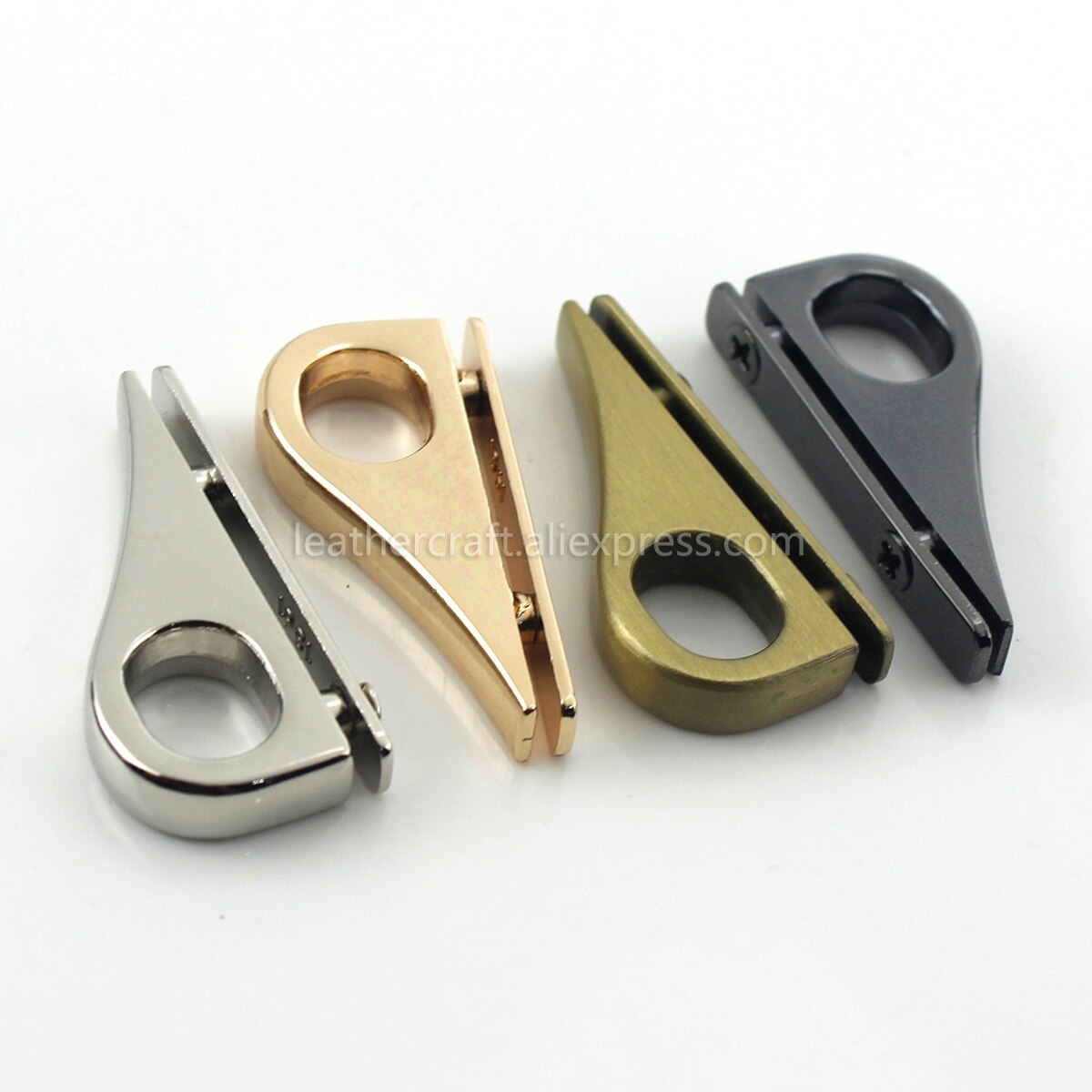 2 stk metalpose sideanker kile bøjle karbinhage klemmer oval ring taske sidekant anker link hardware til taske pung strop