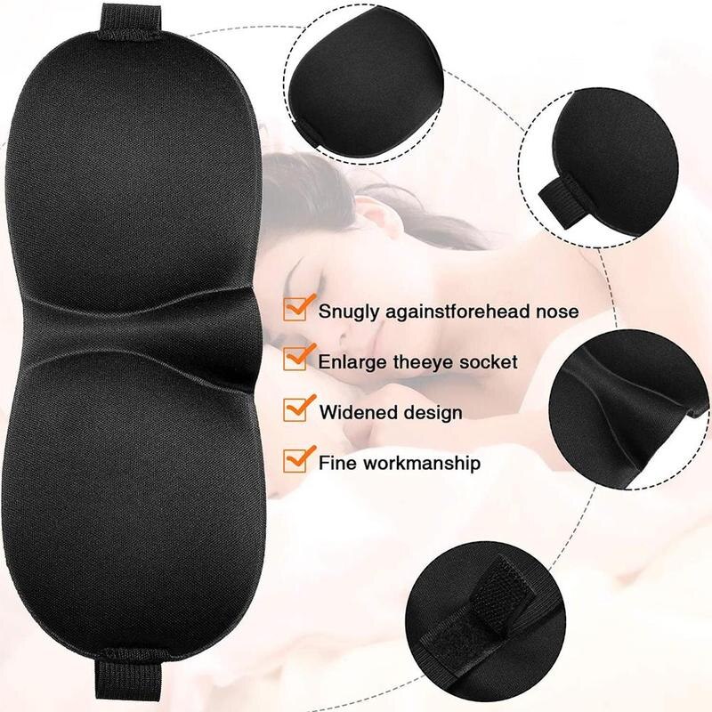 3d slaapmasker slaapmasker ja / nee neus oogmasker bedekking schaduw ooglapje anders zacht draagbaar blinddoek reis ooglapje