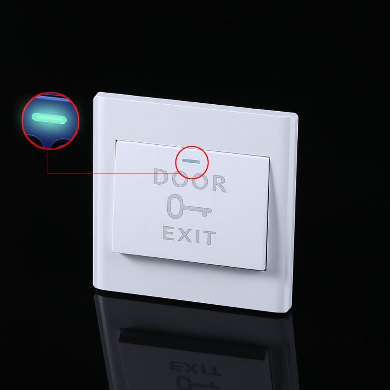 White Plastic Exit Button Electronic Door Lock Sensor Release Push Switch for Security Access Control System Supplies 28GE