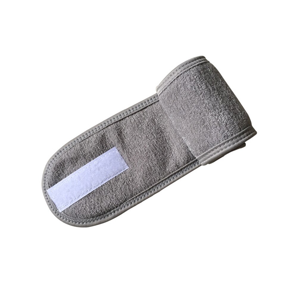 Girl Headband Wide Hair Band Accessory Sports Non-Slip Elastic Adjustable Velcro Tight Sweat-Absorbent Belt Yoga: Light Grey