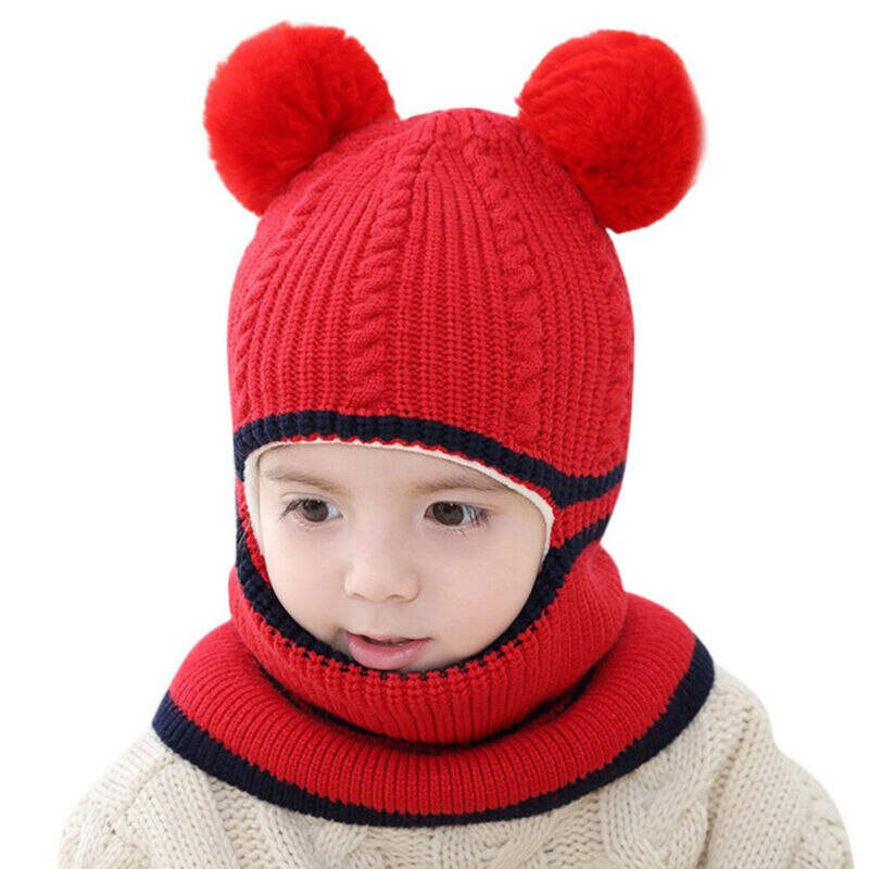 Baby Toddler Winter Warm Monkey Beanie Hat Earflap Knitted Cap Girl Boy Kids Children's ear knit cap