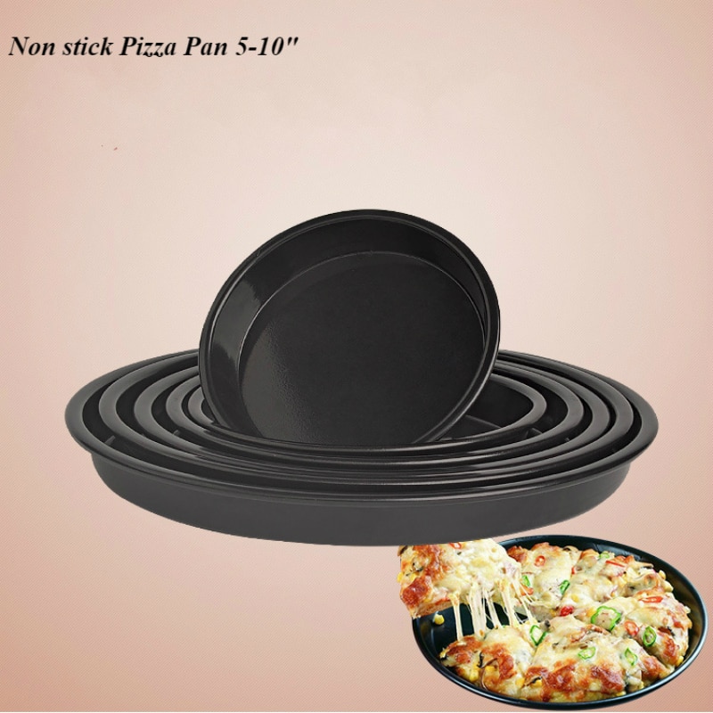 Non Stick Pizza Pan Baking Tray 5-10" Deep Pizza Stone Round Pizza Oven Plate DIY Baking Molds Bakeware Kitchen Tools