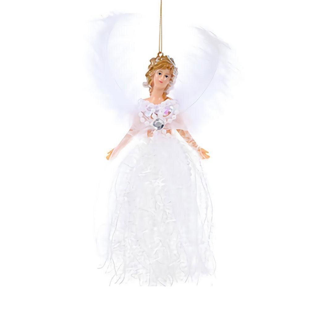Christmas Plush Standing Angel Pendant Tabletop Ornaments For home Use Decorate Table Top Christmas Tree: White