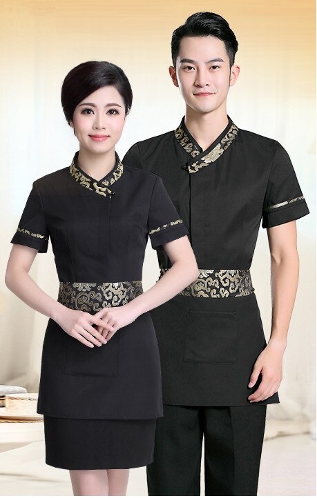 Hotel reiniger Uniform frau und mann reiniger kleidung kurzen ärmeln Restaurant kellner uniformen herbst Winter arbeitskleidung