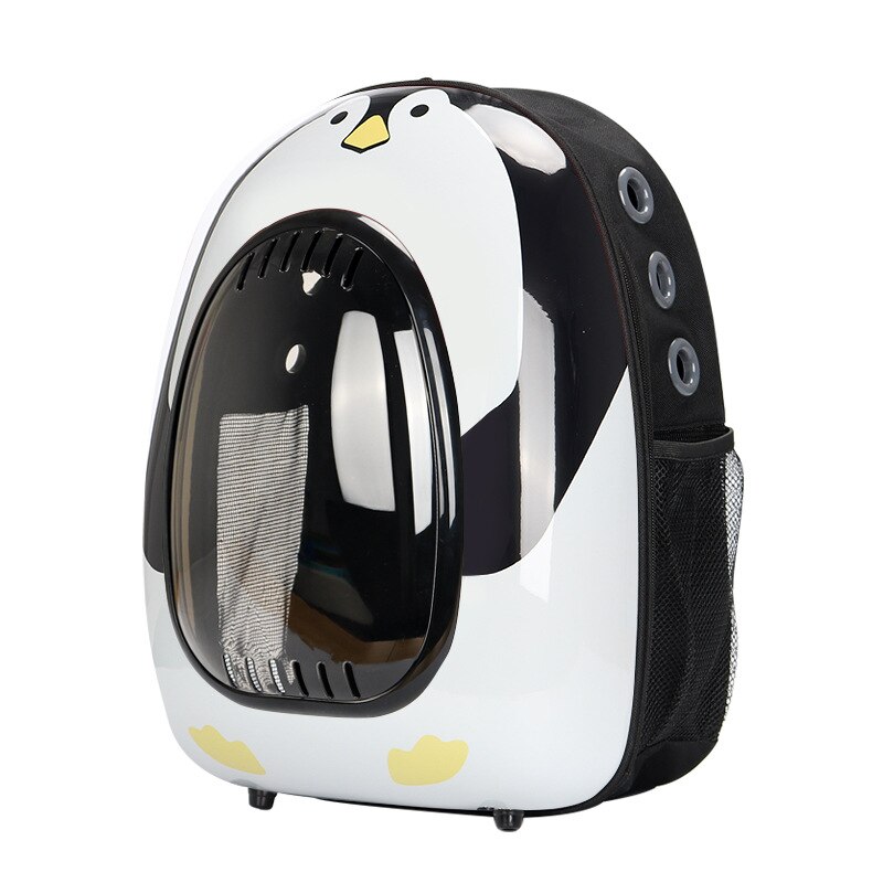 Outdoor Astronaut Bubble Portable Window Cat Travel Bag Breathable Space Capsule Carrier Pet Backpack For Cat Dog: P Black