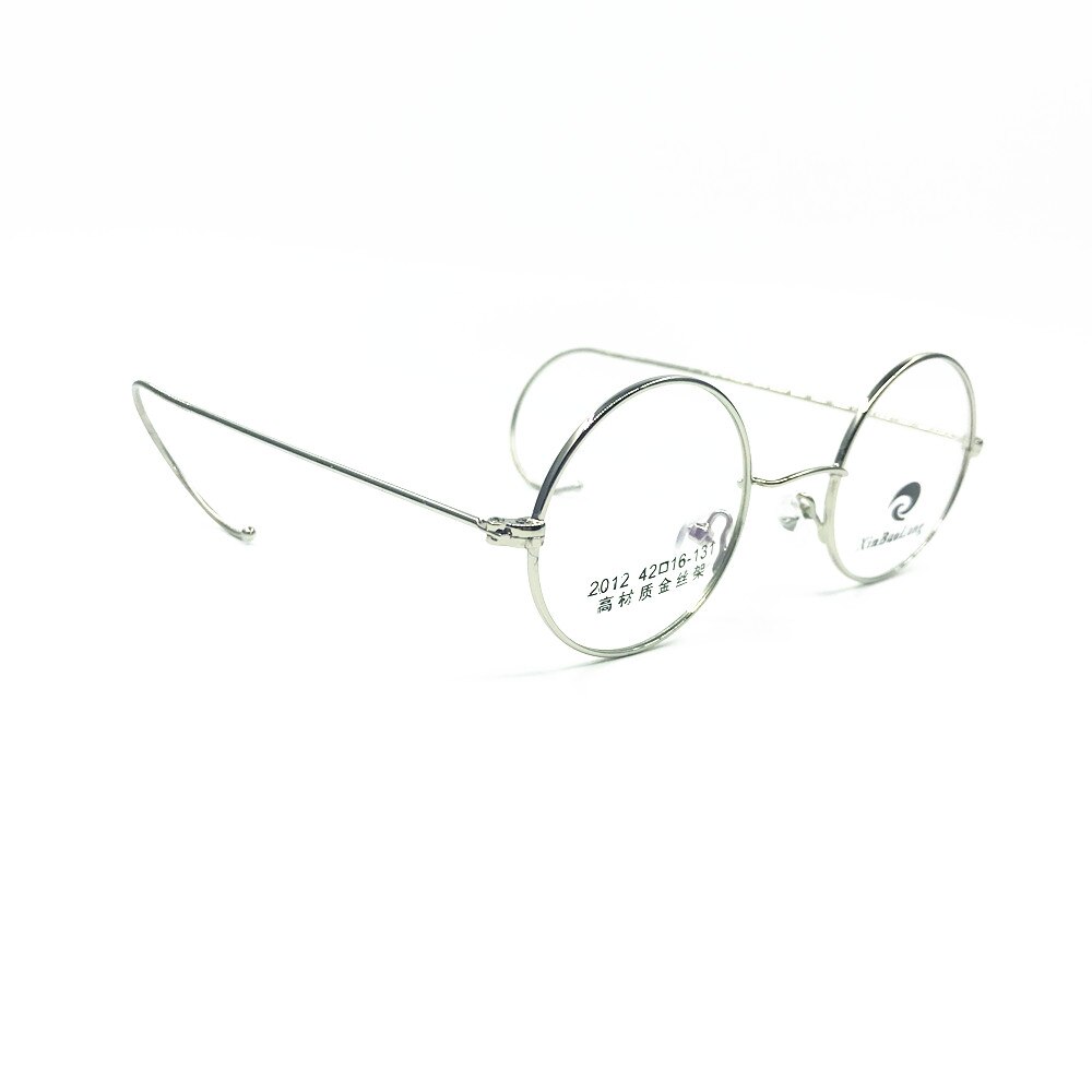 42mm små vintage runda antika trådfälg metall glasögonbågar guld gunmetal full rim glasögon myopia rx able