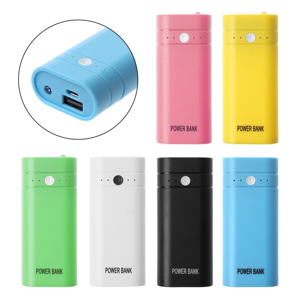 Universel USB Powerbank boîte 2x18650 chargeur de batterie batterie externe boîte coque kit de bricolage pour tous les smartphones