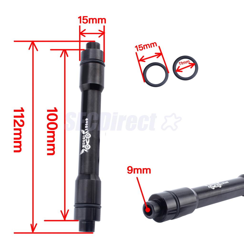 2Pcs Bicycle Front Wheel Thru Axle Adapter 15mm Adapter 9mm QR Skewers Bicycle Quick Release for MTB Mountain Bike Front Hub