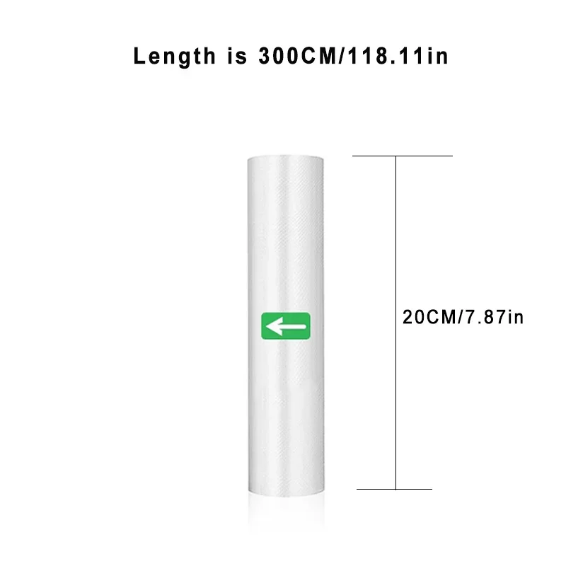Sacs scellés sous vide pour aliments, rouleaux de sacs économiseurs d'aliments, sac d'emballage sous vide domestique, sacs de stockage sous vide pour scelleuse, 1 rouleau, 300cm: Or