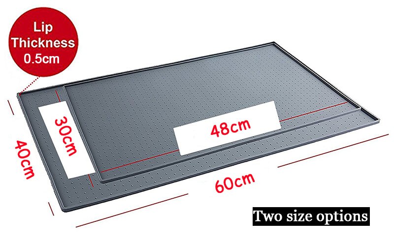 TEENRA x 30x48 cm-Mascota grande alimentación de silicona estera bandeja de silicona para alimentos de mascotas alimentación estera gato de Mantel bebiendo Mat para perro