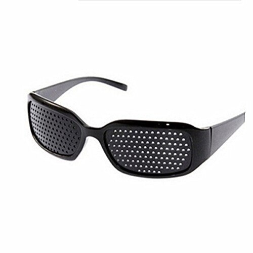Retro Pinhole Sunglasses for Women Men Small Holes Eyeglasses Vision Care Glasses Unisex Eyesight Improver Glasses: Sport Black fullhoes