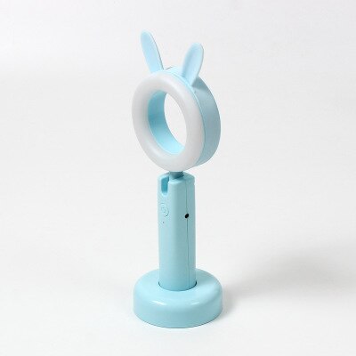 Moderne Minimalistische Led Nachtlampje Oplaadbare Oogbescherming Student Leren Dimmen Tafellamp Creatieve Cartoon Leeslamp: Bunny blue