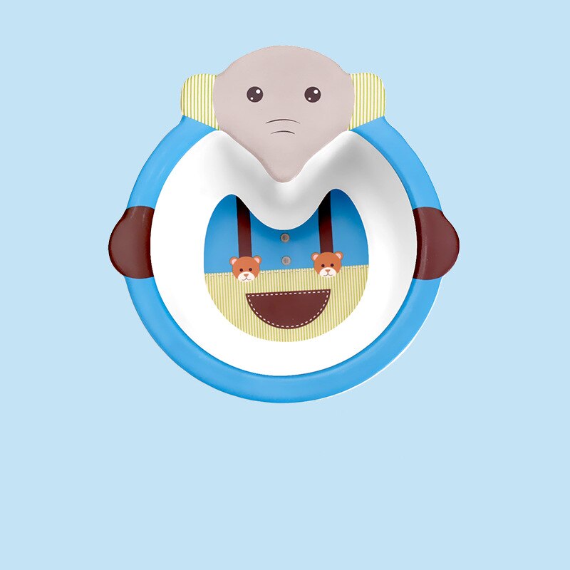 Stevige babyvoedingskom eco bamboe servies antislip servies voor het voeden van baby's borden cartoon kinderen bamboe bord