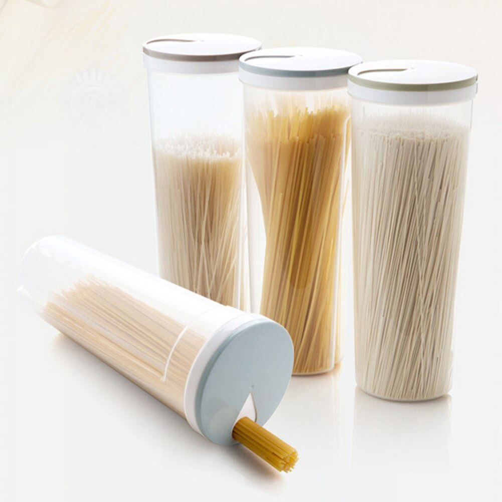 Plastic Noodle Storage Box Food Sealed storage Containers Leak Proof Storage Jar Crisper for Cereal Spaghetti Noodle Pasta Grain