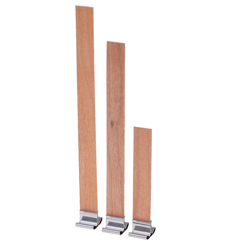 20 Set de madera mecha para velas con Sustentador Tab mecha de vela Core para DIY fabricación de velas de soja Parffin cera 12,5mm 75mm 130mm