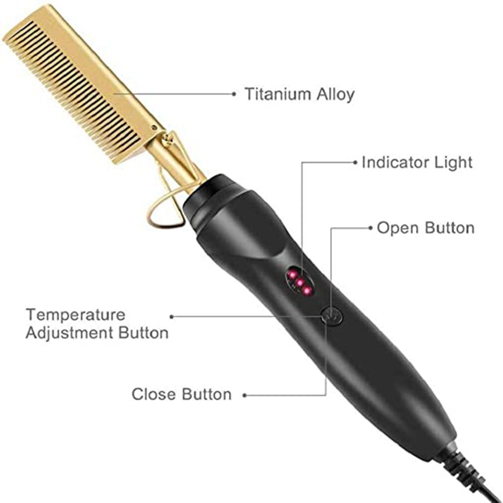 2 in 1 Electric Hair Curler Wet And Dry Hair Curler Household Volume Straight Multi-function Bangs Electric Coil Comb