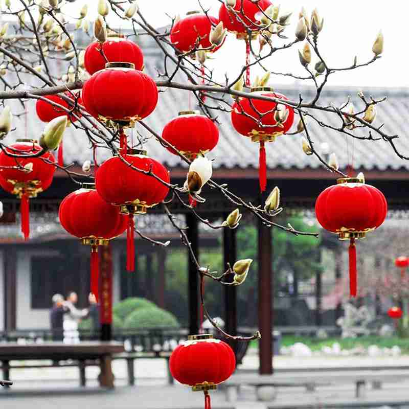 Lantern Spring Festival Year Traditional Chinese Red Small Hanging Lantern Festival/ Wedding/ Party Decorations