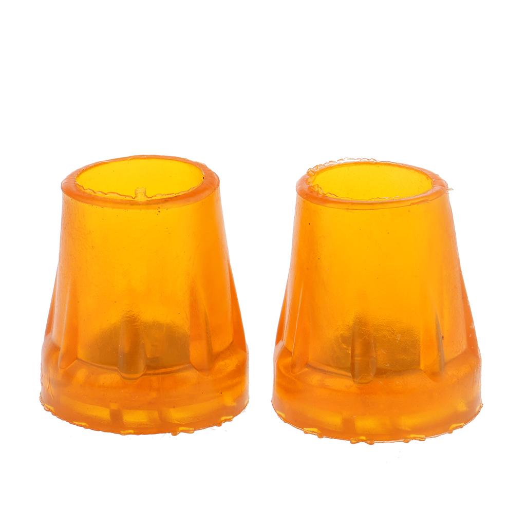 2Pcs Crutch Ferrules Rubber End Anti-skid Walking Stick Tips Crutch Bottom End Cane Replacement Tips, 25-36mm