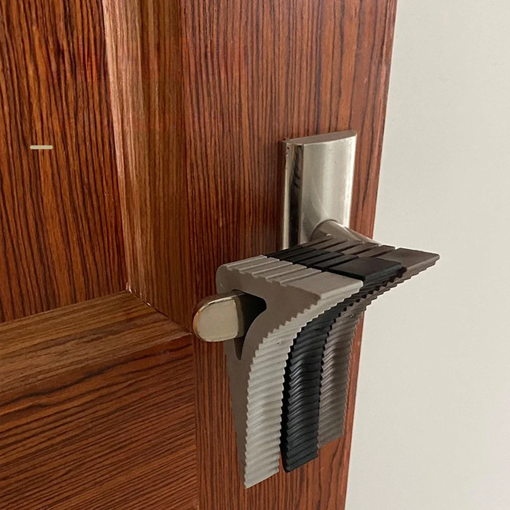Veiligheid Driehoek Vorm Deurstop Creatief Rubber Blok Wig Deurstops Home Office Anti-Collision Deur Achterste Stoppers Bescherming