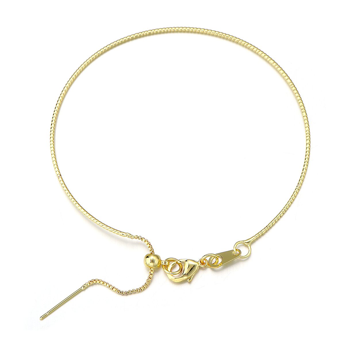 Koperen universele pin-ketting met verstelbare schuifstopper ketting armband ketting voor doe-het-zelf kralenarmband dames sieraden maken: Rood