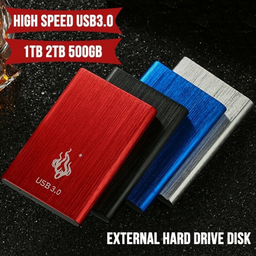 USB 3.0 2TB 1TB External Hard Drive Disk HDD 2.5'' Fit For PC Windows Portable 500GB 1TB 2TB Mobile Drive