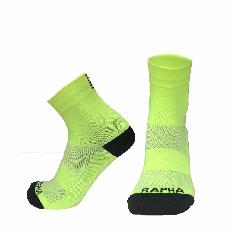 Rapha letnie sportowe skarpety rowerowe mężczyźni kobiety oddychające szosowe skarpety rowerowe Outdoor Sport męskie skarpety uciskowe: short green