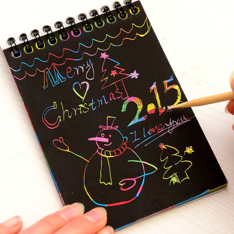 10 Pagina 'S Magic Color Scratch Note Boek Pap... – Vicedeal