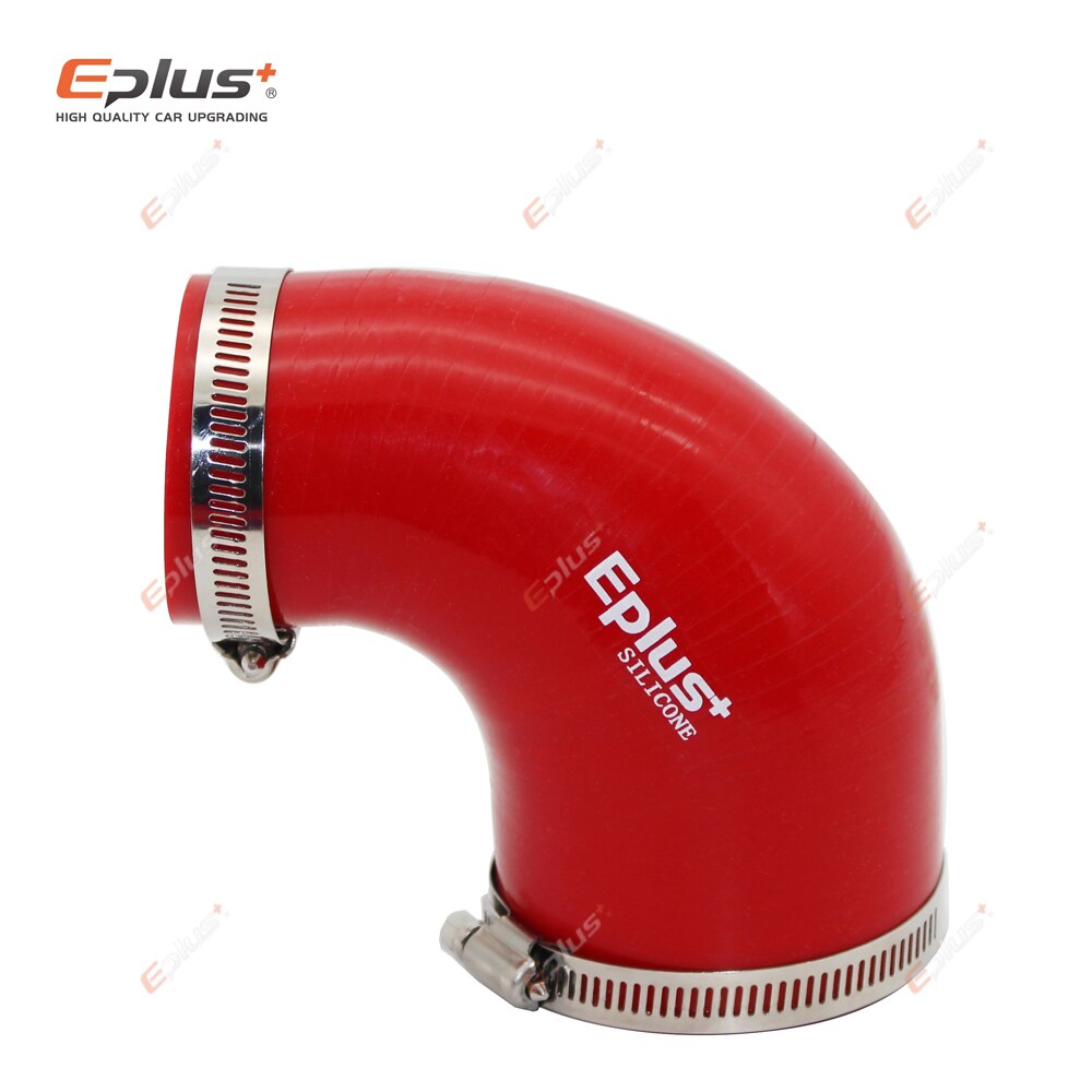 EPLUS – Connecteur universel de tuyau en silicone, tuyau d'admission de turbo refroidisseur d'air, 90 degrés, plusieurs tailles, rouge